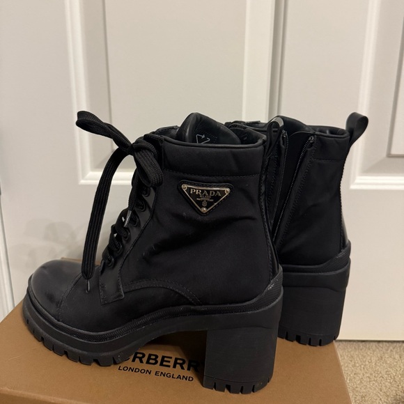 Prada Shoes - Prada Black Combat & Moto Boots